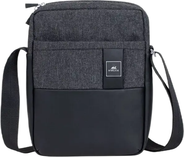 Geantă Crossbody pentru Tabletă RivaCase Lantau 8811 până la 11 inch, Material Eco-friendly RPET Polyester, Curea Reglabilă, Black Melange