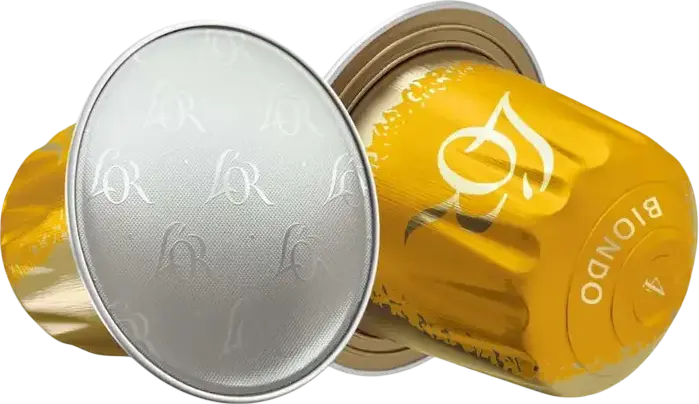Кофейные капсулы L'OR Espresso Or Absolu, Эспрессо, 100% арабика, интенсивность 9, совместимые с Nespresso, алюминиевые капсулы, коллекция Sublimes, набор из 10 штук