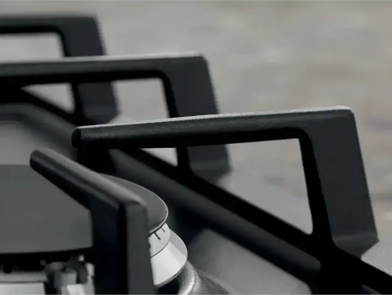 Газовая варочная панель Electrolux KGS6436K для встраивания, 4 конфорки с WOK и Speed Burner, эмалированная сталь, чугунные решетки, Gas-Control, черная, 59.5x51 см