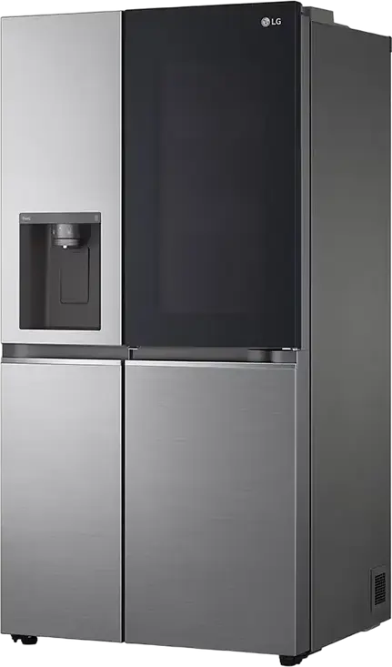 Frigider LG GSXV80PZLE Side-by-Side, InstaView Door-in-Door, No Frost, Capacitate Netă 635L, Inverter Linear Compressor, Dispenser Apă și Gheață, Argintiu, Wi-Fi ThinQ