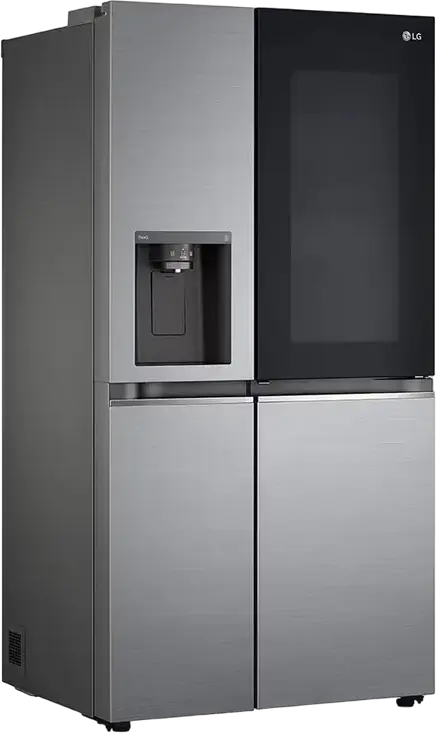 Frigider LG GSXV80PZLE Side-by-Side, InstaView Door-in-Door, No Frost, Capacitate Netă 635L, Inverter Linear Compressor, Dispenser Apă și Gheață, Argintiu, Wi-Fi ThinQ