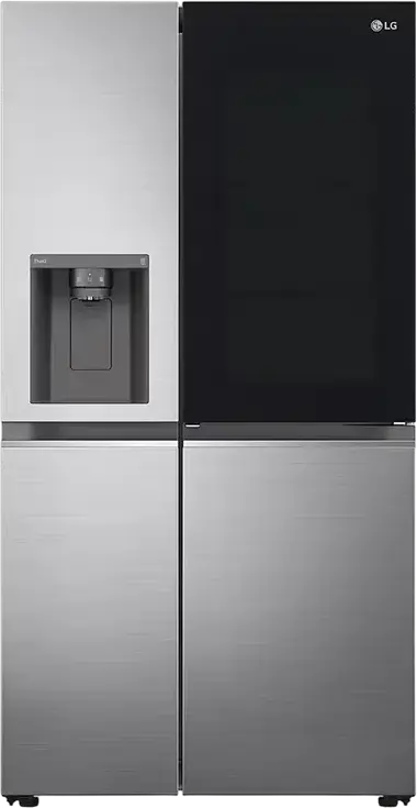 Frigider LG GSXV80PZLE Side-by-Side, InstaView Door-in-Door, No Frost, Capacitate Netă 635L, Inverter Linear Compressor, Dispenser Apă și Gheață, Argintiu, Wi-Fi ThinQ