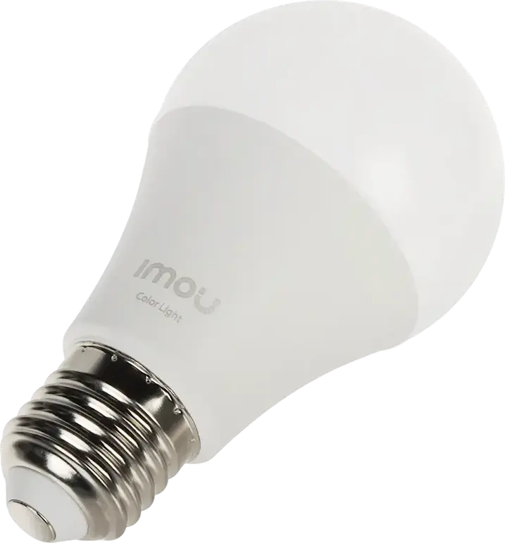 Bec Inteligent Imou B5 E27 A-shape, 9W 806 Lm Multicolor RGB, Temperatură Culoare Reglabilă 2700-6500K, Wi-Fi și Bluetooth, Control Alexa & Google, App Imou Life