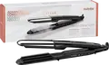 BaByliss ST496E Steam Shine Styler 2-in-1 Hair Straightener and Curler, Diamond Ceramic Plates, Ionic Function, Continuous Steam, 150-230°C