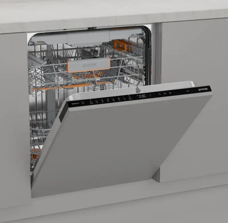 Gorenje GVB67364 Built-in Dishwasher, 16 Place Settings, Inverter PowerDrive Motor, ConnectLife Wi-Fi, TotalDry, Energy Class A+++, Grey, 59.8 cm