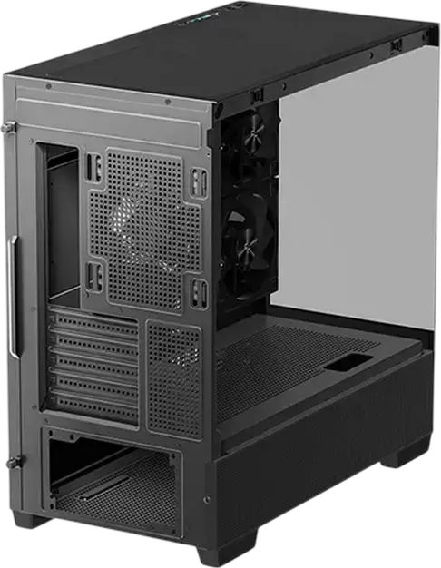 Carcasa Deepcool CG380 3F Micro-ATX Mini-Tower, Culoare: Negru, Sticla Temperata Panoramica, 3 Ventilatoare 120mm ARGB, USB Type-C Gen2, Suport Radiator 360mm