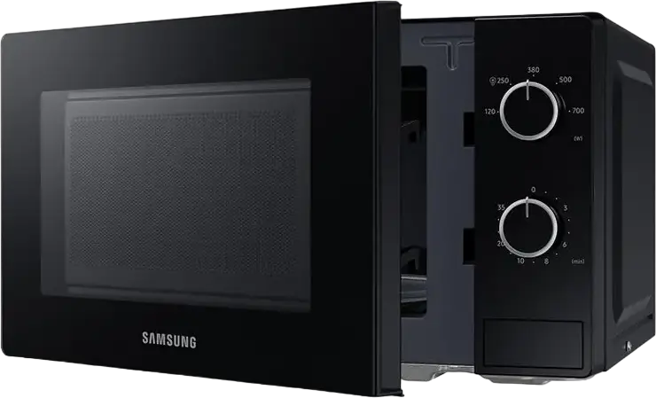 Cuptor cu microunde Solo Samsung MS20A3010AL, 20L, 700W, Control Mecanic, Defrost, Negru, Freestanding