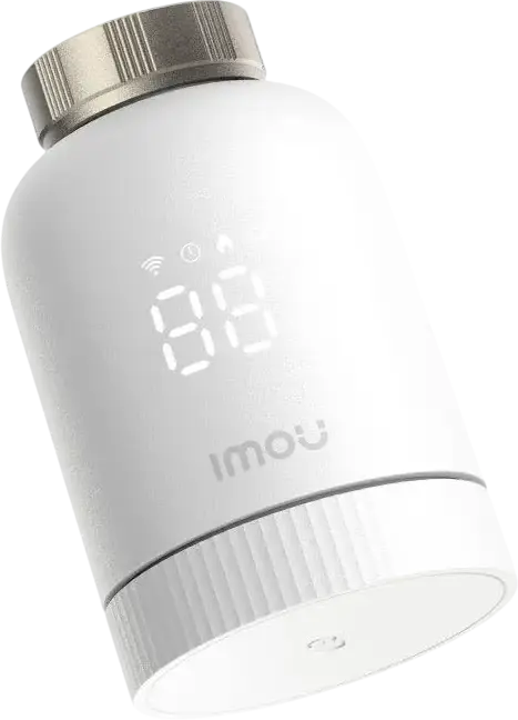 Termostat Inteligent pentru Calorifer IMOU TRV1 ZigBee 3.0, Alb, Detectare Deschidere Geam, Mod Anti-inghet, Blocare Copii, Include 6 Adaptoare