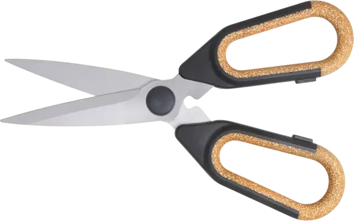 Resto Kitchenware 95326 OPH Kitchen Scissors, 23 cm, 3Cr13 Stainless Steel Antibacterial Ultra Sharp Blades, Ergonomic Eco-Friendly Handle, Beige