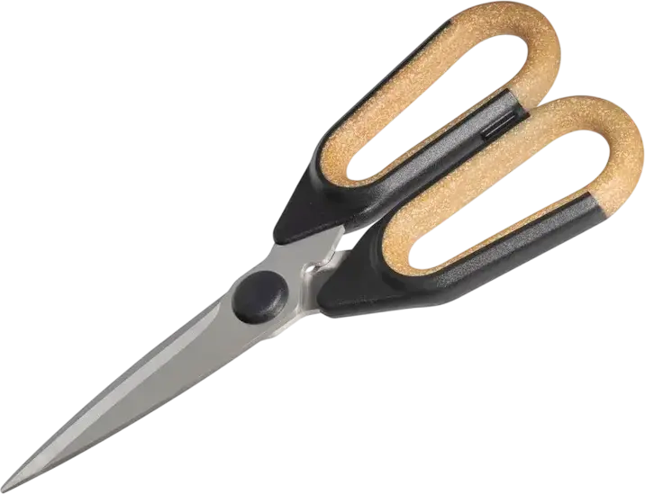 Resto Kitchenware 95326 OPH Kitchen Scissors, 23 cm, 3Cr13 Stainless Steel Antibacterial Ultra Sharp Blades, Ergonomic Eco-Friendly Handle, Beige