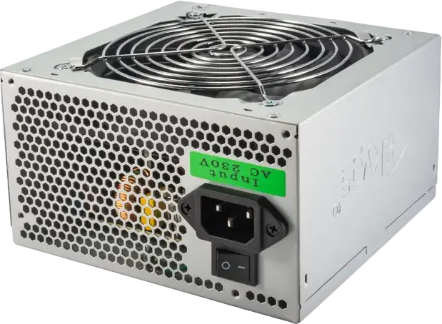 Akyga AK-B1-550 Basic ATX 2.31 Power Supply 550W, 120mm Fan, Passive PFC, 24-pin Mainboard, PCI-E 6+2 pin, SATA, Molex, Grey Galvanized Steel