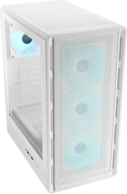 Carcasa PC Cougar Airface Pure PRO Mid Tower ATX, Alb, 4 Ventilatoare 120mm ARGB PWM, USB 3.2 Gen 2 Type-C, Suporta GPU pana la 320mm, CGR-2GA5W-P