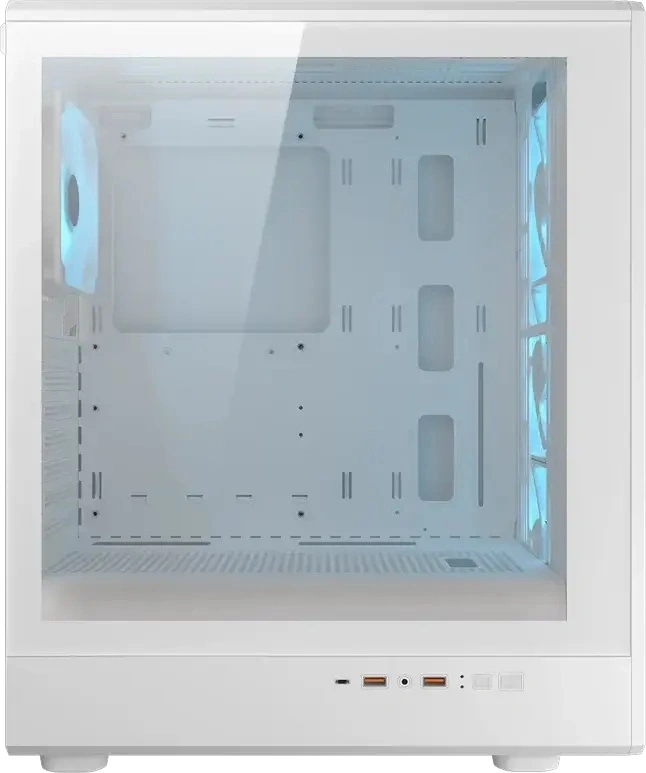Carcasa PC Cougar Airface Pure PRO Mid Tower ATX, Alb, 4 Ventilatoare 120mm ARGB PWM, USB 3.2 Gen 2 Type-C, Suporta GPU pana la 320mm, CGR-2GA5W-P
