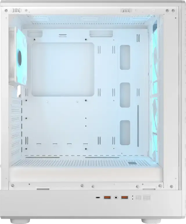 Carcasa PC Cougar Airface Pure PRO Mid Tower ATX, Alb, 4 Ventilatoare 120mm ARGB PWM, USB 3.2 Gen 2 Type-C, Suporta GPU pana la 320mm, CGR-2GA5W-P