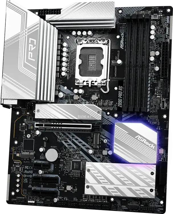 Placa de baza ASRock Z890 PRO RS ATX LGA1851 Intel Z890 pentru Core Ultra Series 2, DDR5 9066+ MHz OC, PCIe 5.0 x16, Blazing M.2 Gen5x4, Thunderbolt 4 USB4