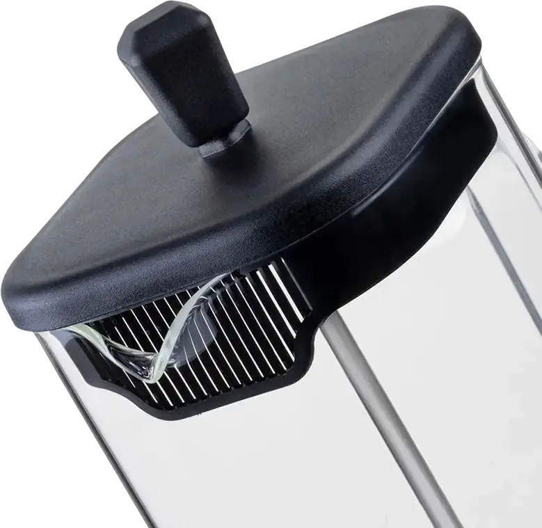Resto 90503 ATRIA French Press Coffee Maker, 0.6L Borosilicate Glass Beaker, Black Plastic Lid and Plunger, Dishwasher Safe for Coffee and Tea