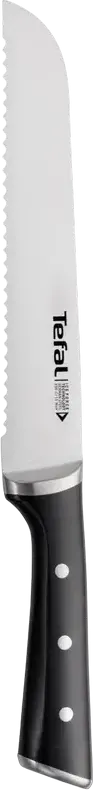 Set Cuțite Tefal Ice Force K232S574, 6 Piese cu Bloc de Lemn, Lame din Oțel Inoxidabil German Răcite la -120°C, Mânere Negre, Garanție 10 Ani