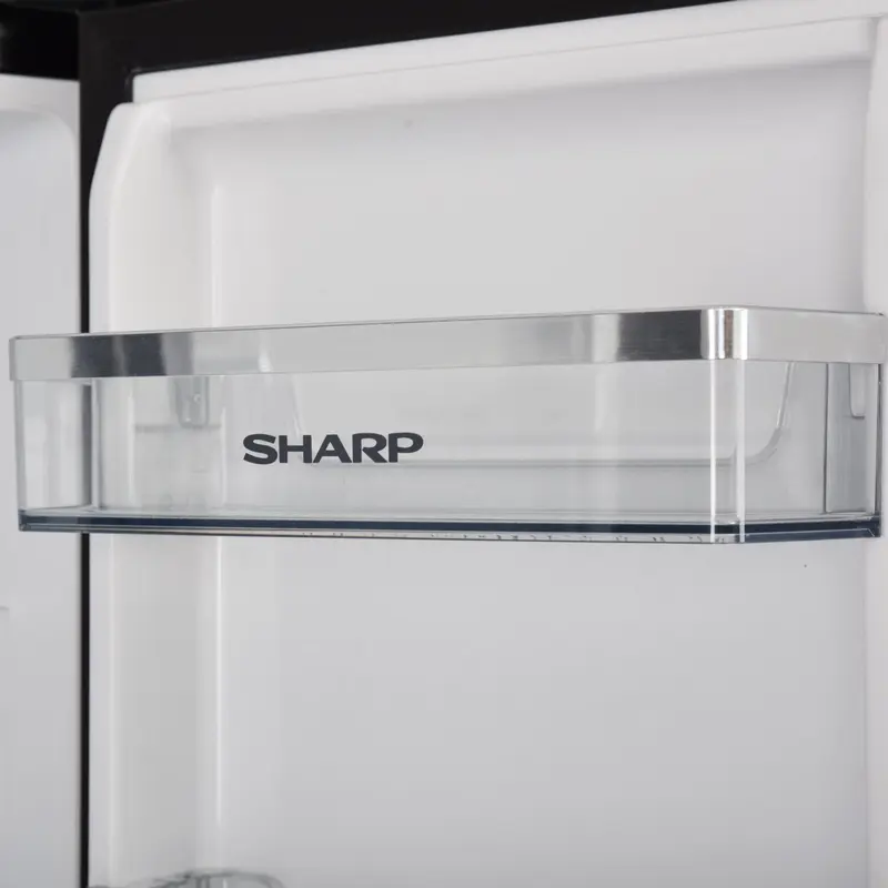 Sharp SJ-NFA35IHXBD-EU Side-by-Side French Door Refrigerator, 488L, No Frost, Inverter Compressor, Metal Cooling, E-Filter, Black, 84x179x69 cm