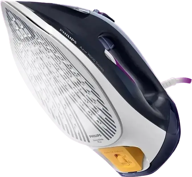 Утюг с паровым ударом Philips DST7030/20 серии Azur 7000, 2800 Вт, подошва SteamGlide Plus, резервуар 300 мл, паровой удар 250 г/мин, Quick Calc Release, темно-синий