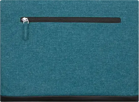 RivaCase Lantau 8803 Universal Laptop Sleeve for 13.3-14 inch Laptops and Tablets, Eco-Friendly RPET Polyester and Faux Leather, Aquamarine