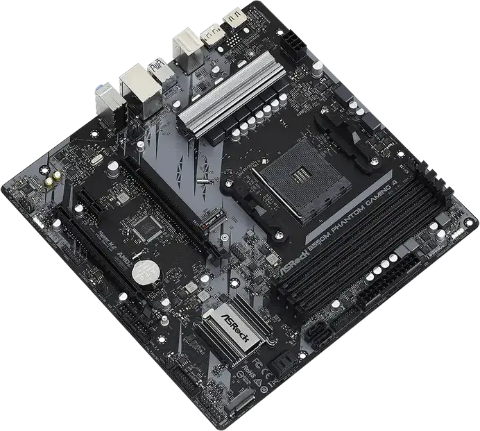 Материнская плата ASRock B550M PHANTOM GAMING 4 Micro-ATX, сокет AMD AM4, чипсет B550, память DDR4 4733+(OC), PCIe Gen4 x16, Hyper M.2 NVMe, HDMI 2.1