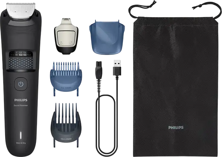 Philips 5000 Series BT5775/15 Beard Trimmer, BeardSense Technology, 40 Length Settings 0.4-20mm, Stainless Steel Self-Sharpening Blades, 100min Runtime