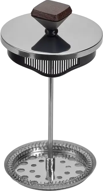 Presa pentru cafea Polaris Albero-1000FP French Press, 1 Litru, Sticlă Rezistentă la Căldură și Oțel Inoxidabil, Accente Stil Lemn, Negru, Compatibilă cu Mașina de Spălat Vase