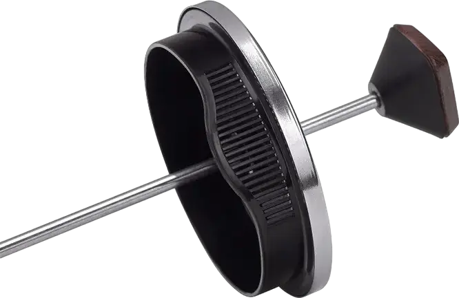 Presa pentru cafea Polaris Albero-1000FP French Press, 1 Litru, Sticlă Rezistentă la Căldură și Oțel Inoxidabil, Accente Stil Lemn, Negru, Compatibilă cu Mașina de Spălat Vase