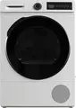 Uscător de rufe cu pompă de căldură OZON DO8PC5GDI, cu condensare, freestanding, capacitate 8 kg, 9 programe, afișaj LCD, alb cu ușă neagră
