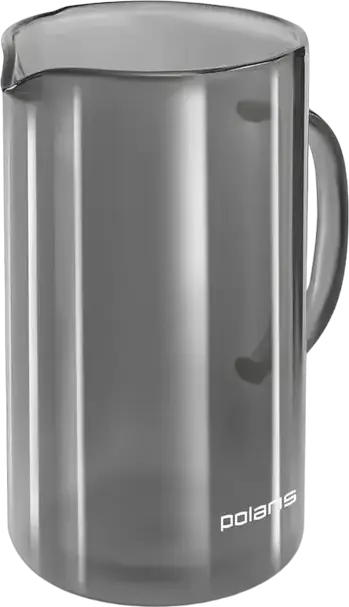 Polaris Graphit-600FP French Press Coffee Maker, 0.6L Glass and Plastic Beaker with Plunger Filter and Lid, Grey