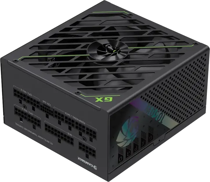 Sursă Gamemax GX PRO 1050G 1050W, 80 Plus Gold, Complet Modulară, ATX 3.1, PCIe 5.1, Conector Nativ 12V-2x6 pentru RTX 40/50, Ventilator FDB 135mm, Neagră