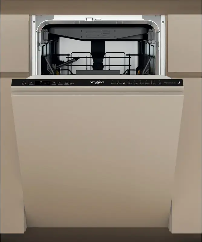 Whirlpool WH6IC11BS7LSA0 Built-in Slim Dishwasher, 11 Place Settings, 9 Programs, LED Display, Energy Class C, Black, 44.8 x 82 x 55.5 cm
