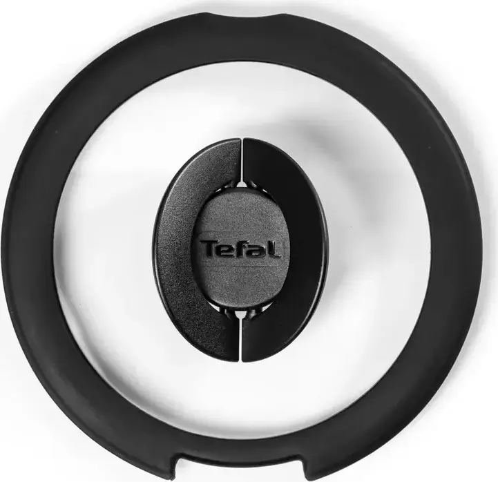 Tefal Ingenio L9846753 Glass Lid, 28 cm, Transparent Silicone and Glass with Fold-Down Handle, Stackable and Dishwasher Safe