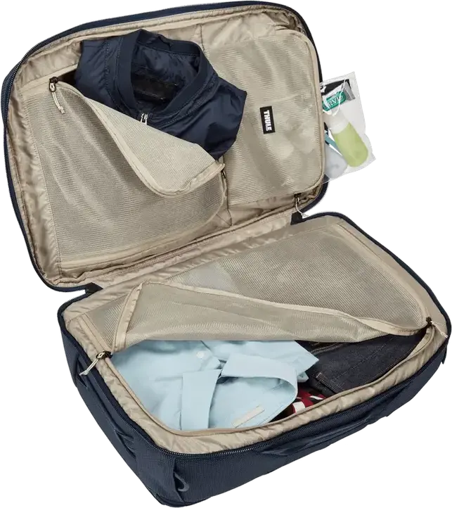 Rucsac Thule Crossover 2 Convertible Carry On 41L Geantă de Umăr C2CC-41, Compartiment Laptop 15.6", SafeZone, Buzunar RFID, Nailon, Dress Blue