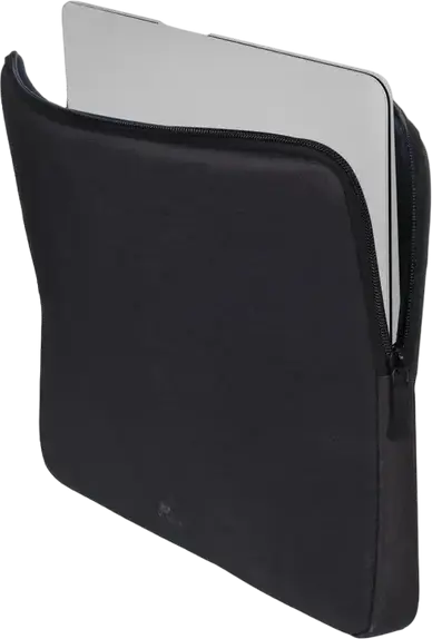 RivaCase Suzuka 15.6 inch Laptop Sleeve, Polyester Protective Case with Tablet Pocket, Black, 395 x 275 x 35 mm