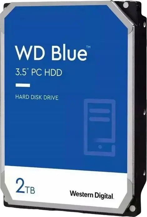 Western Digital WD Blue 2TB HDD Hard Disk Drive WD20EARZ, 3.5 inch SATA-3 6Gb/s, 5400 RPM, 64MB Cache for PC Desktop