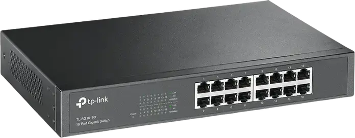 Switch Ethernet TP-Link TL-SG1016D Neadministrat 16 Porturi Gigabit 10/100/1000 Mbps, Capacitate Comutare 32 Gbps, Carcasă Metalică, Rackmount