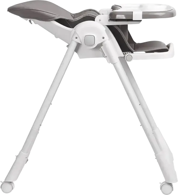 Caretero Megalo Folding Feeding High Chair, 6-36 Months, 15kg Max, 9 Height Levels, 5-Point Harness, Double Removable Tray, Adjustable Footrest, Steel
