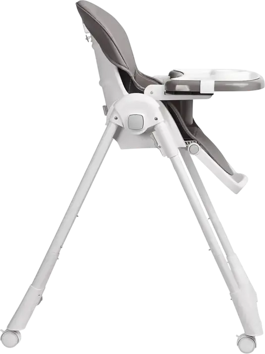 Caretero Megalo Folding Feeding High Chair, 6-36 Months, 15kg Max, 9 Height Levels, 5-Point Harness, Double Removable Tray, Adjustable Footrest, Steel