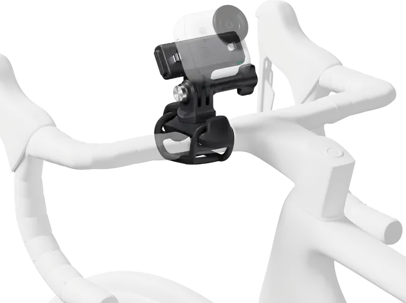 Insta360 GO Ultra Flexi Strap Mount, 360° Swivel Joint Silicone Action Camera Bracket for Handlebars and Helmets, Black