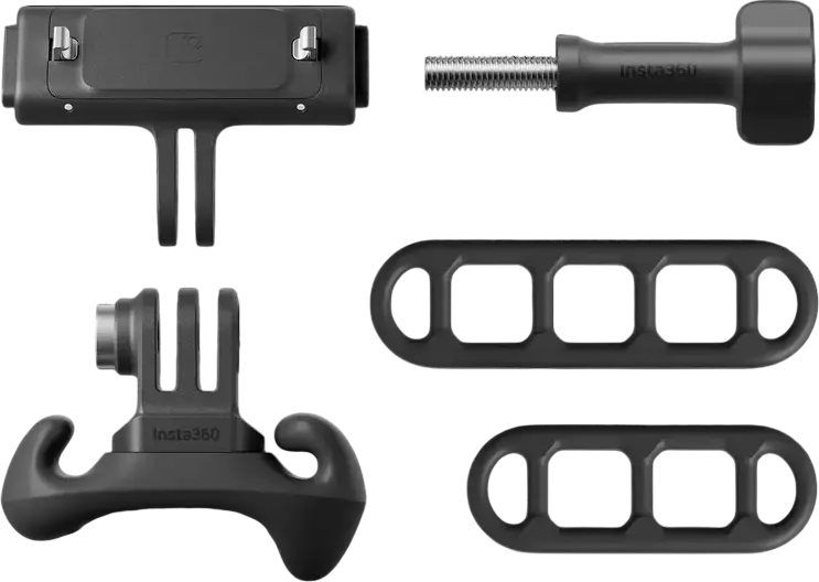Insta360 GO Ultra Flexi Strap Mount, 360° Swivel Joint Silicone Action Camera Bracket for Handlebars and Helmets, Black