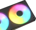 Cougar Unity240-FB ARGB Single-frame PWM Fan Unit, 2x 120mm FDB Fans, 700-2500 RPM, 78.2 CFM, 5.4 mmH2O, CF-UN240FB-RGB, Black