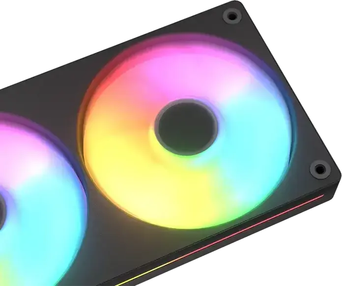 Cougar Unity240-FB ARGB Single-frame PWM Fan Unit, 2x 120mm FDB Fans, 700-2500 RPM, 78.2 CFM, 5.4 mmH2O, CF-UN240FB-RGB, Black