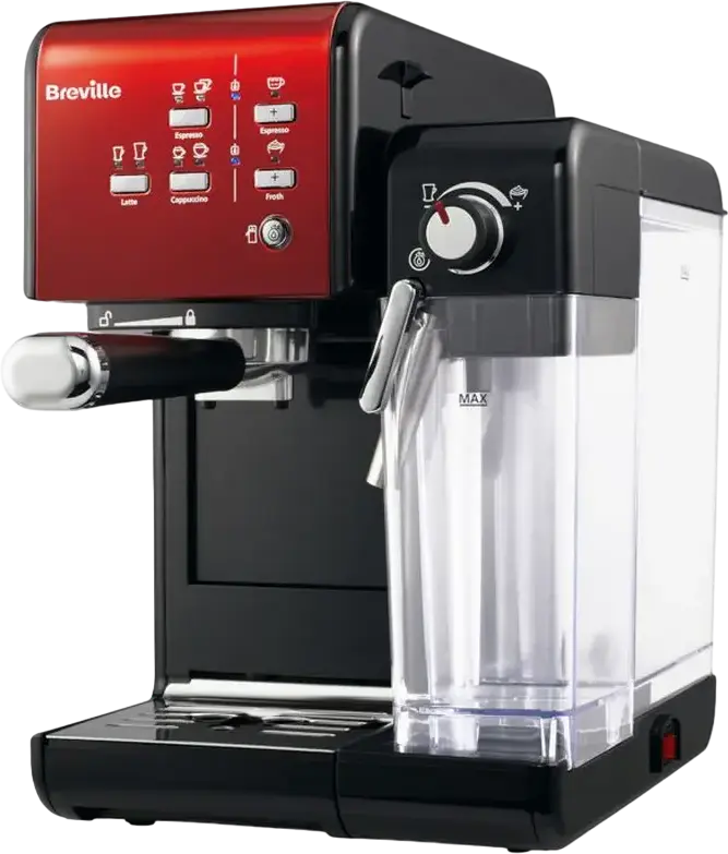 Cafetiera manuala Breville Prima Latte II VCF109X-01, 1050W, Roșu