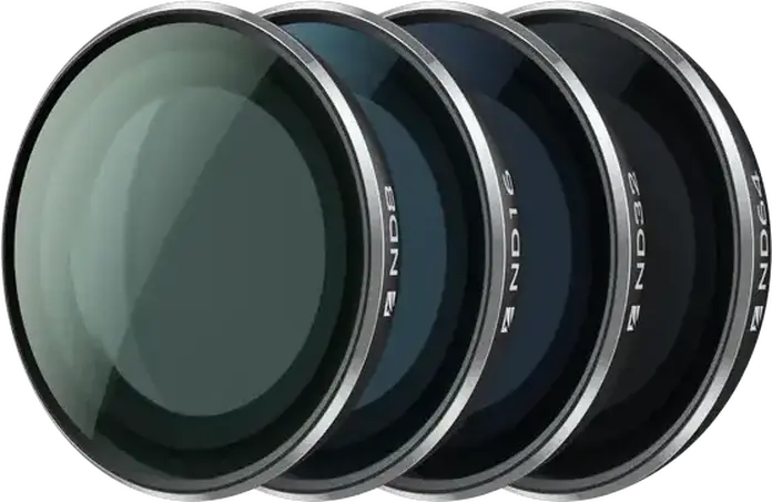 Freewell ND Filter Set for Insta360 GO 3S, Neutral Density Filters ND8 ND16 ND32 ND64, Aluminum Alloy and Glass for Cinematic Motion Blur