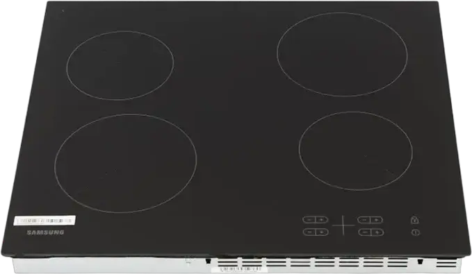 Встраиваемая электрическая варочная панель Samsung NZ64T3506AK/WT, 4 зоны Hi-Light, стеклокерамика, сенсорное управление, LED-дисплей, черный, 6 кВт