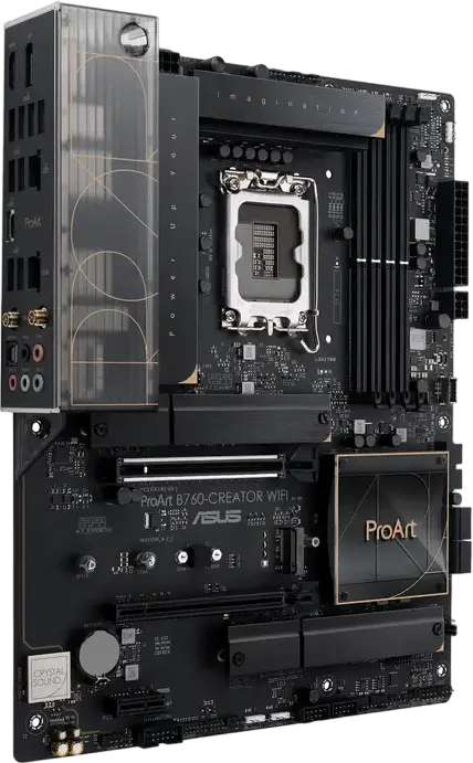 Материнская плата ASUS ProArt B760-CREATOR WIFI LGA1700 Intel B760 ATX DDR5 192ГБ PCIe 5.0 Wi-Fi 6 Ethernet 2.5Гбит Dual LAN HDMI 2.1 DisplayPort 1.4