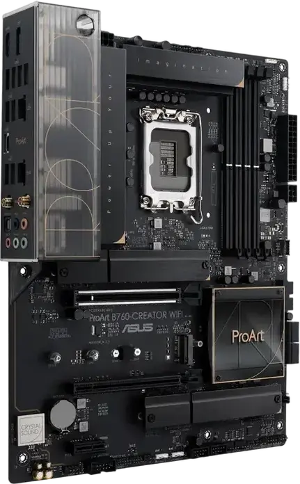 Материнская плата ASUS ProArt B760-CREATOR WIFI LGA1700 Intel B760 ATX DDR5 192ГБ PCIe 5.0 Wi-Fi 6 Ethernet 2.5Гбит Dual LAN HDMI 2.1 DisplayPort 1.4