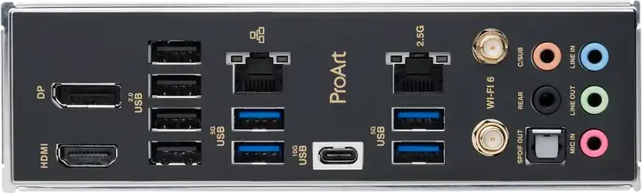 Материнская плата ASUS ProArt B760-CREATOR WIFI LGA1700 Intel B760 ATX DDR5 192ГБ PCIe 5.0 Wi-Fi 6 Ethernet 2.5Гбит Dual LAN HDMI 2.1 DisplayPort 1.4