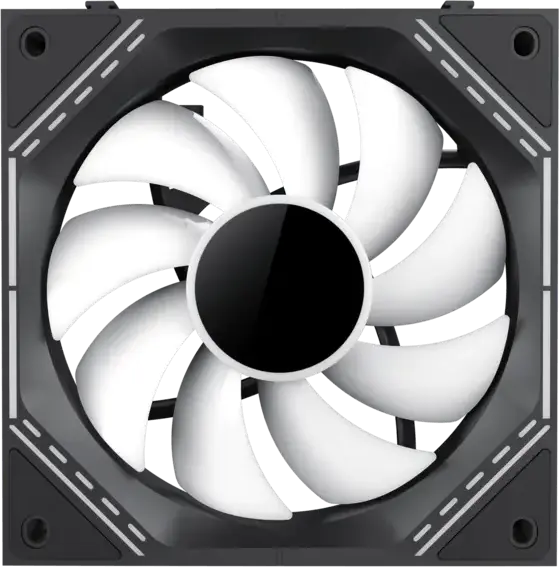 Gamemax FN12A-S3I ARGB Case Fan Kit, Black, 120mm PWM Hydraulic Bearing, 800-1600 RPM, 49.54 CFM, Infinity Mirror, 3-Pack, Aura Sync Compatible